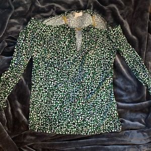 Michael Kors Cold Shoulder Long Sleeved Top